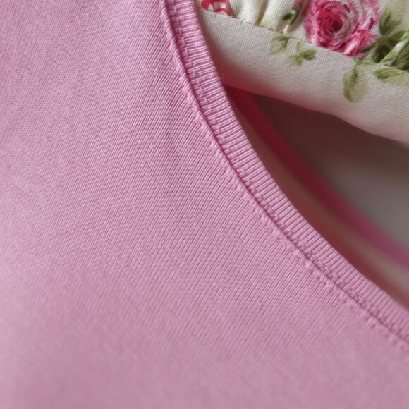 'Talbots' The Talbots Tee Long Sleeve Solid Pink Size LP EUC - Picture 3 of 9